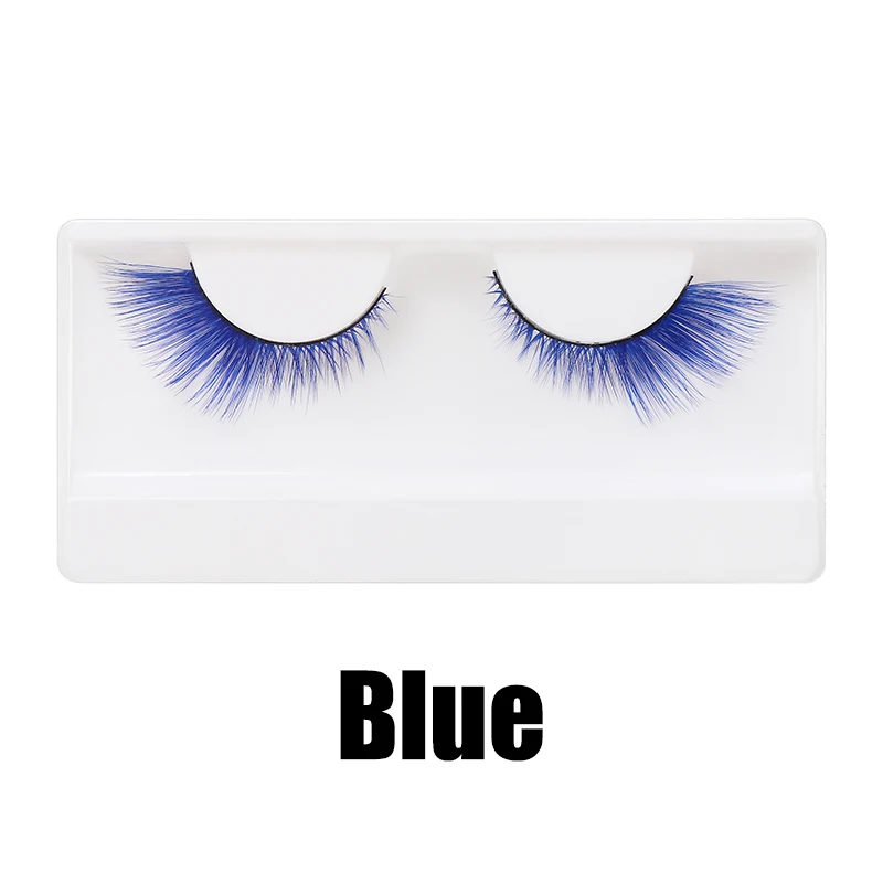 DINGSEN 1/5/10 Paar Bunte Flauschige Streifen-Wimpern Natürliche Weiche Wimpern Wispy Falsche Wimpern 3D Lockige Wimpern für Make-up – Detail 10