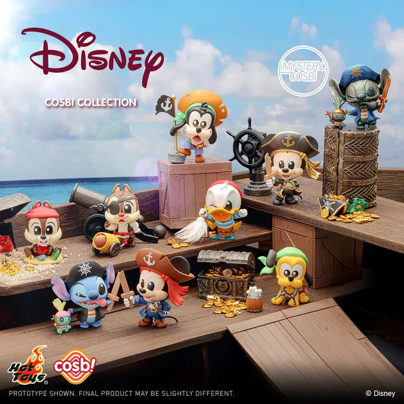 

Disney Hot Toys Cosbi Mystery Blind Box Pirate Version Stitch Mini Figurine Antique Bronze Collectible Decor For Kids Collectors