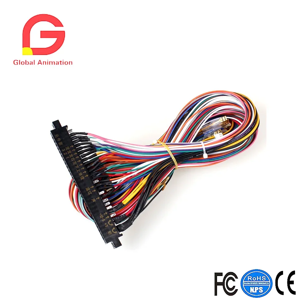 Arcade JAMMA 56 Pin Interface Cabinet Wire Wiring Harness Loom Multicade Arcade PCB Cable Jamma 60-in-1 board&Pandora box