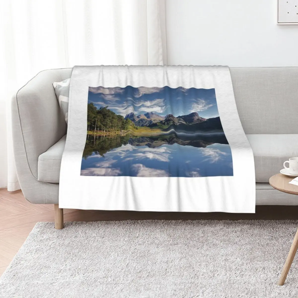 Dancing clouds above The Langdales and Blea Tarn Throw Blanket Sofa Throw Quilt warm winter Multi-Purpose Warm Blankets