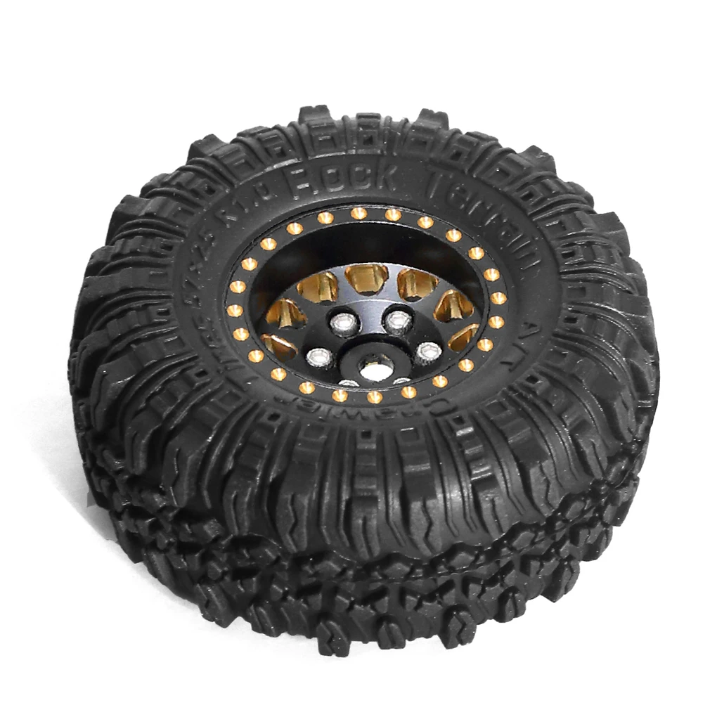 1/24 Messing Duurzame Velgen Band Voor Axiale TRX4M SCX24 RC Auto Deel RC Auto Accessoires Vervangende Onderdelen Zwart