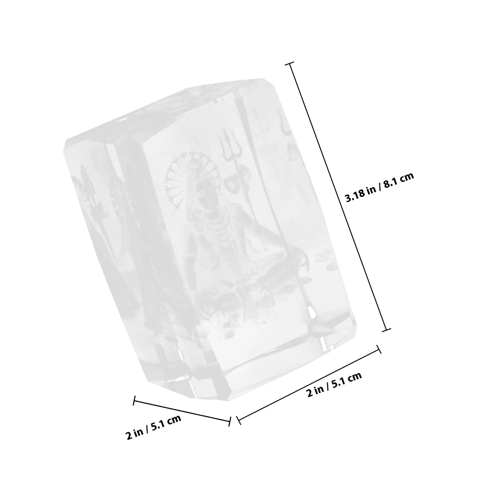 Premium Crystal Shiva Statue Finely Crafted Hindu God Idol for Home Office Decor Spiritual
