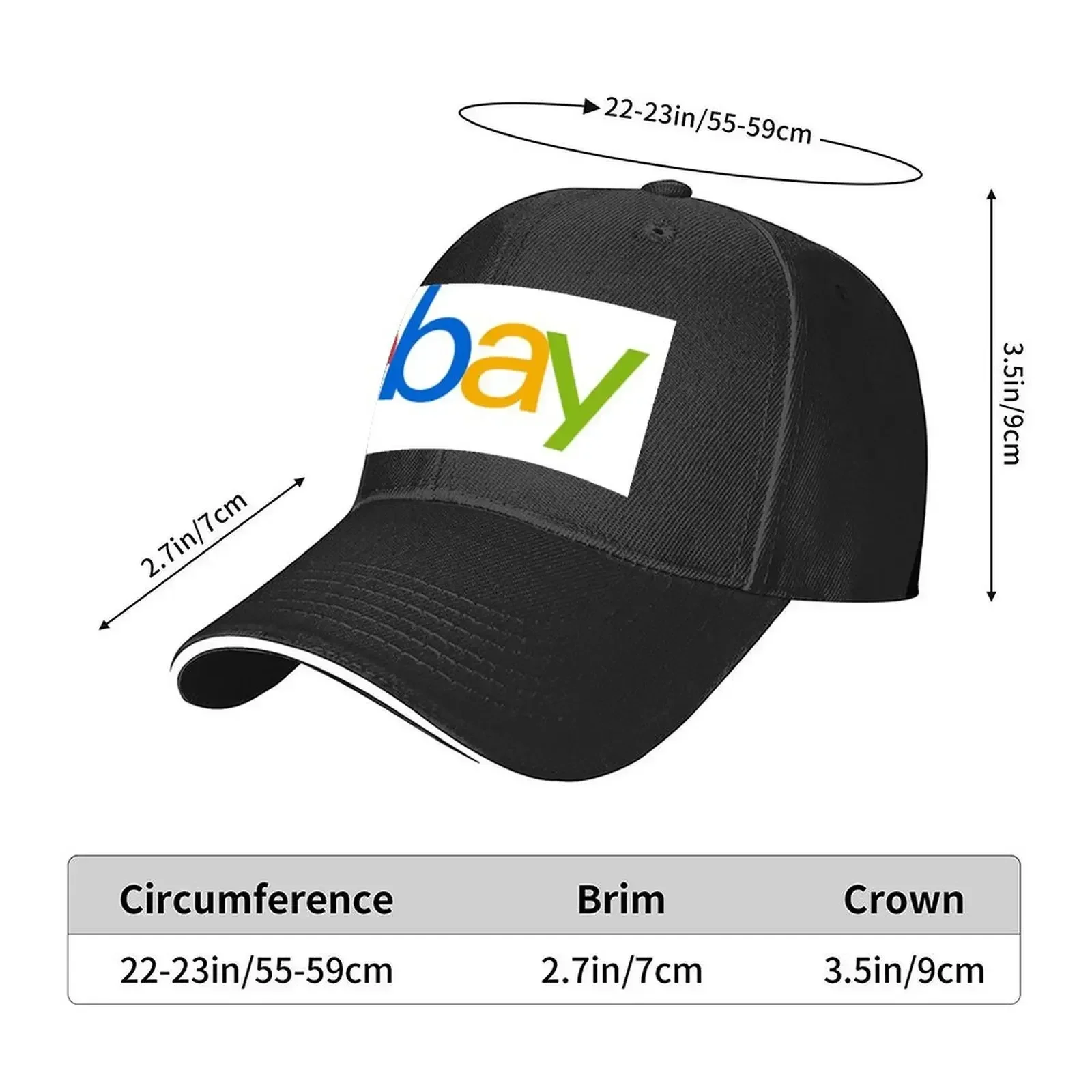 New Cool EBay Logo Sticker Mask And More Baseball Cap Custom Cap Luxury Caps Cute Dad Hat Women's Men's