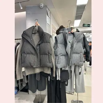 Neploe Korea Chic Streetwear Personalized Vest Short Parkas Casual Elegant Coat Advanced High Street Moda All-match Women Jacket 4