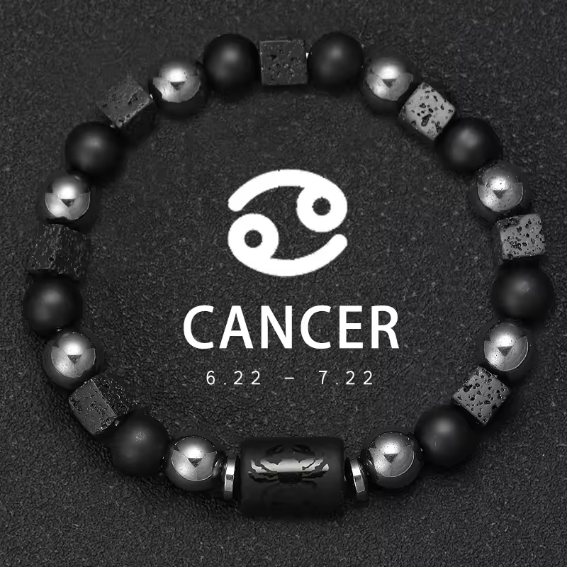 12 Zodiac Bracelets Natural Stone Cancer Virgo Leo Libra Bracelet Couples Friendship Gifts Bracelets jewelry pulsera hombre - Image 16
