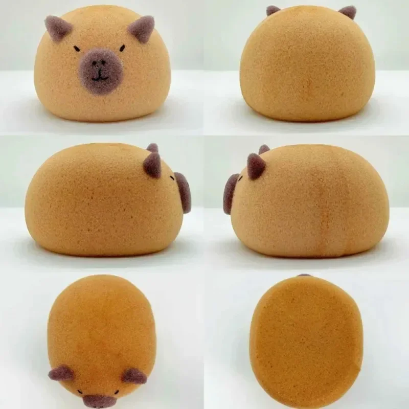 Capybara-Éponge de bain en forme d\'animal de dessin animé, brosse mignonne pour douche de bébé, livres de corps, éponges à bulles, accessoires pour