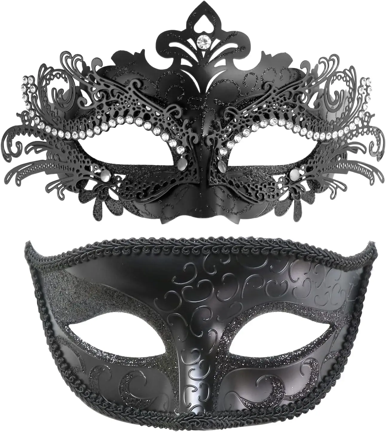 Set de Máscaras de Mascarada para Parejas - Máscara Veneciana y de Mardi Gras para Mujeres y Hombres