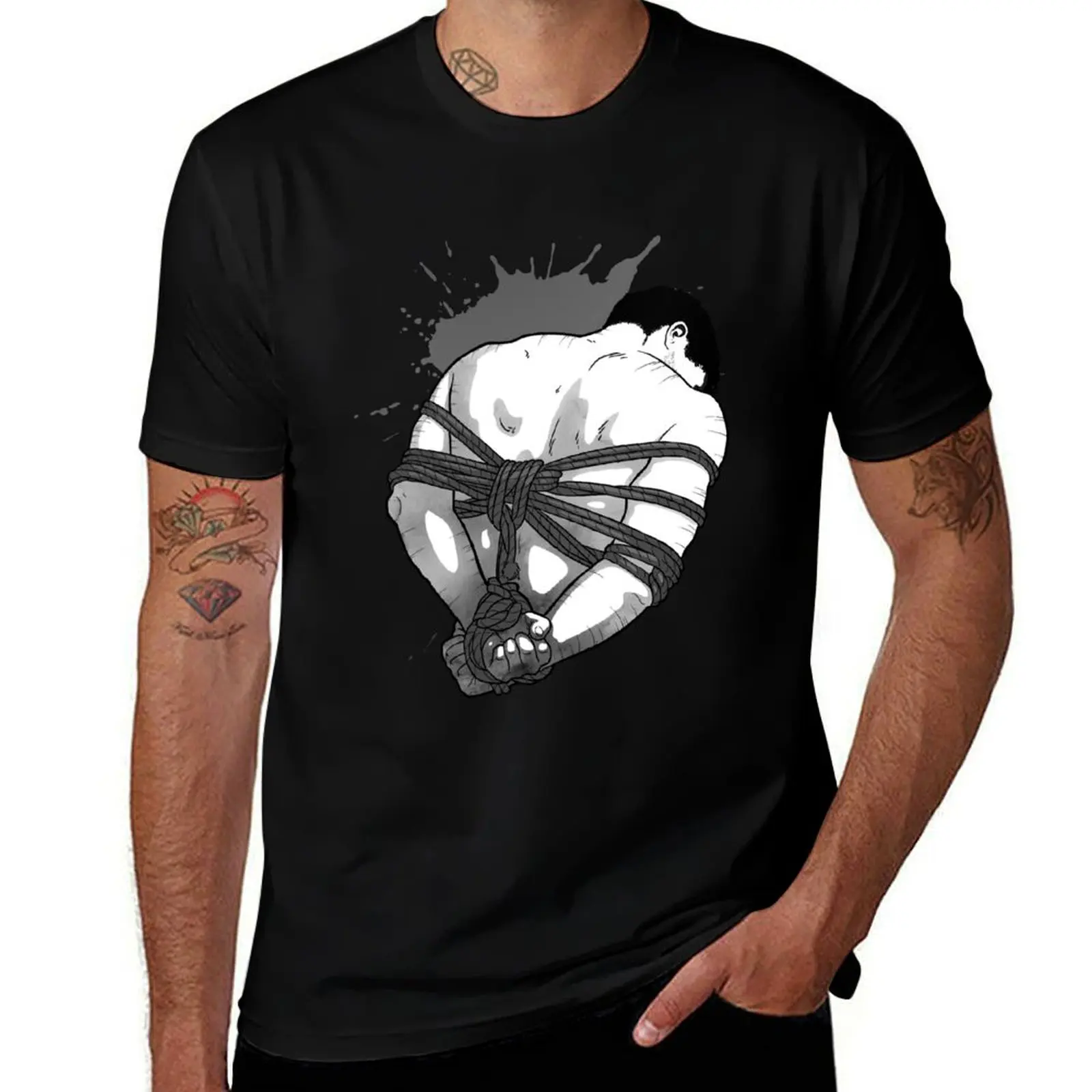 

Shibari artwork - Rope art T-Shirt man t shirts for men casual t shirt for man man t shirt cotton T-Shirt