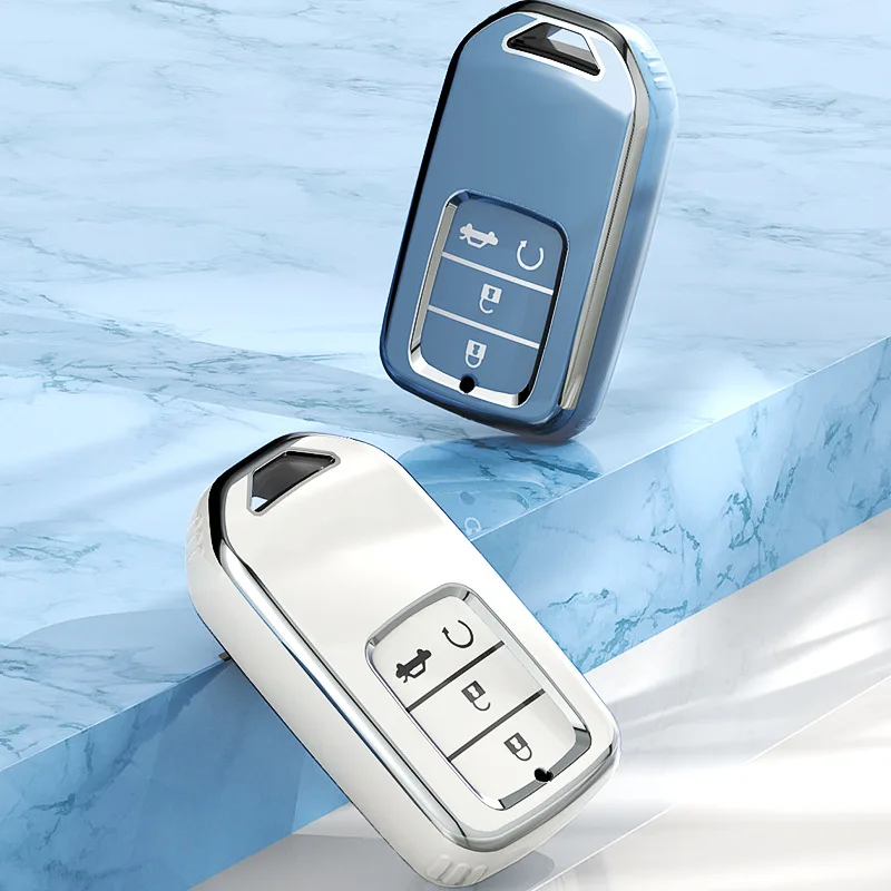 

TPU Car Key Case Cover Shell For Honda CRV CR-V Fit Civic Accord HR-V HRV City Odyssey XR-V Protector Holder Keyless Accessories