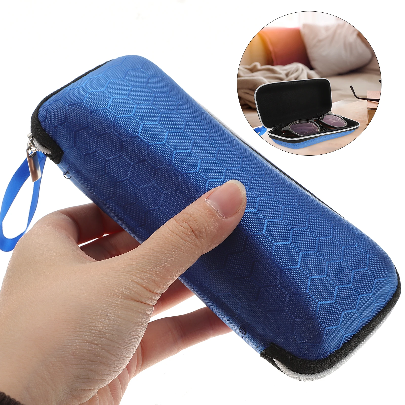 

1pc Eva Glasses Case Eyeglass Box For s Adults Durable Lightweight Zipper Protection Sunglasses Eyewear Travel Gift