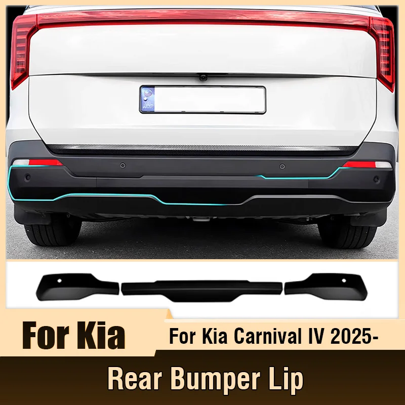 For Kia Carnival Sedona KA4 2025 2026 Rear Bumper Lip Diffuser Spoiler Lower Protect Trim Scratch Collision Prevention Exterior