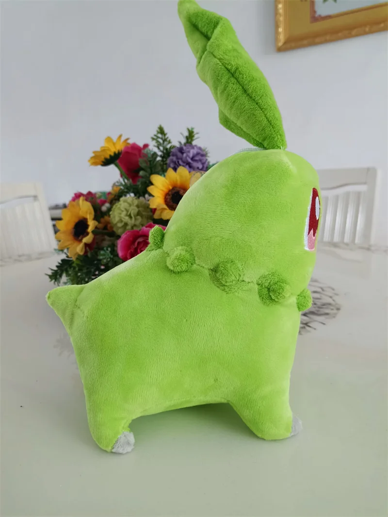 Free Shipping PocketMonster Series Kawaii Chikorita Plush Toys Soft Stuffed Animal Doll Kid Gift Xmas Gift