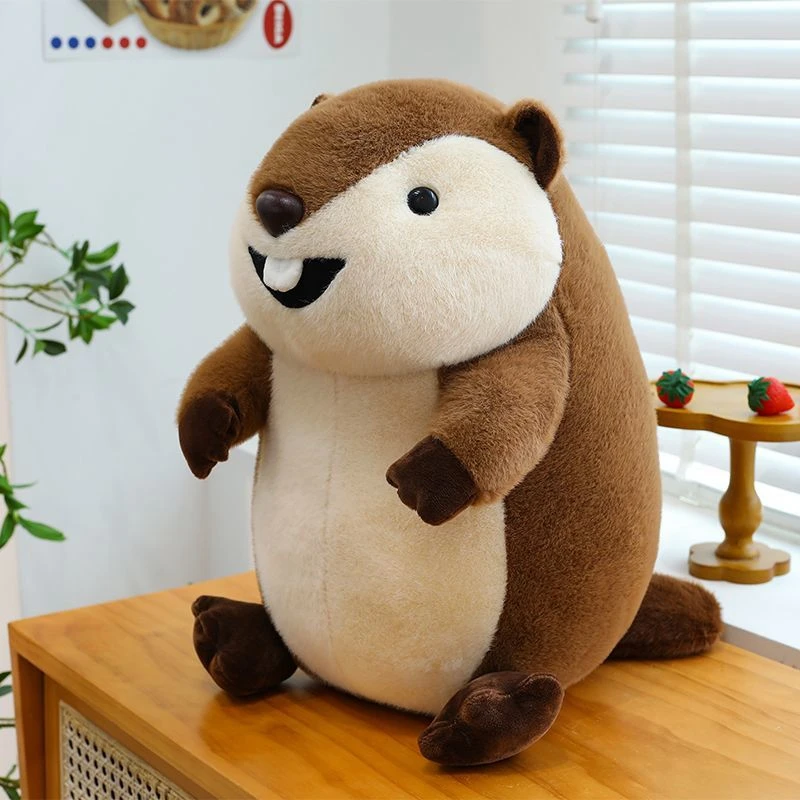 

30cm Tall Good-looking Chubby and Cute Groundhog Plush Toy Children's Parent-child Activity Story-telling Hamster Doll Child