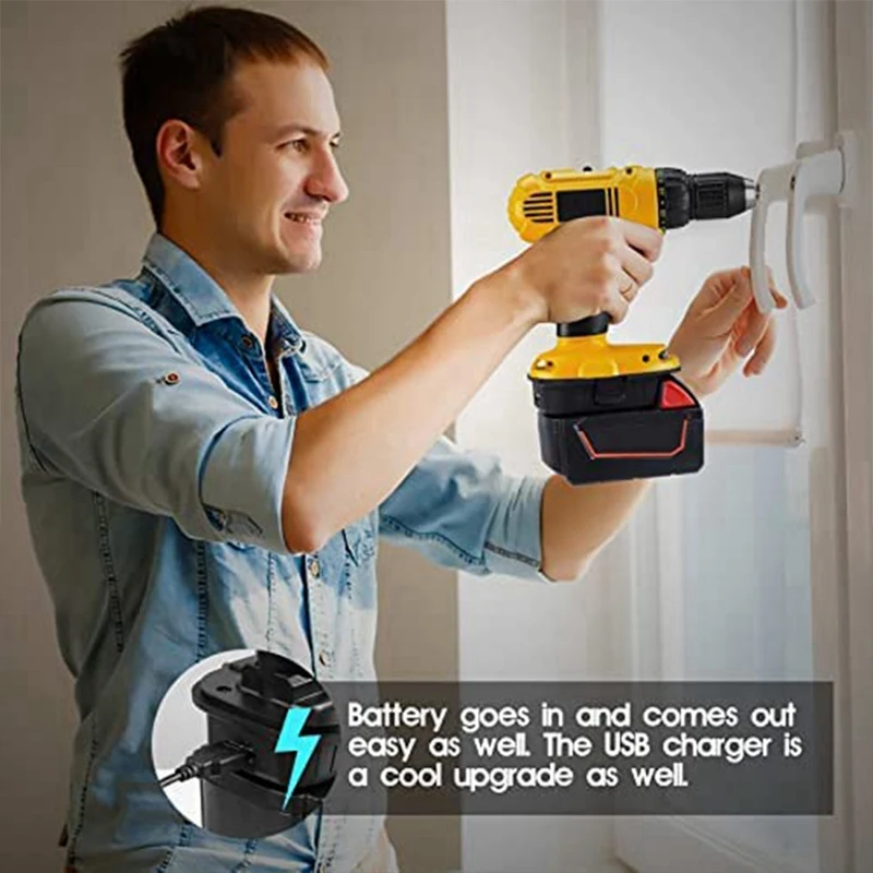 ¡Promoción! Para adaptador de batería Dewalt de 20V a 18V, convertidor DCA1820 versión mejorada DM18D para Dewalt 18V/20V
