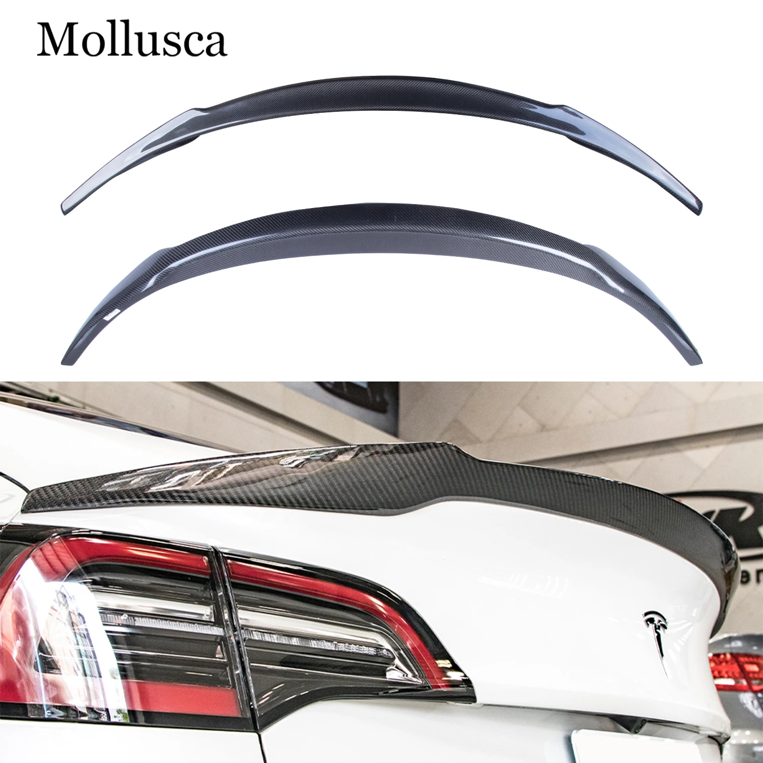 

Для Tesla Model 3 RZ стиль задний спойлер из углеродного волокна крыло багажника 2017-2023