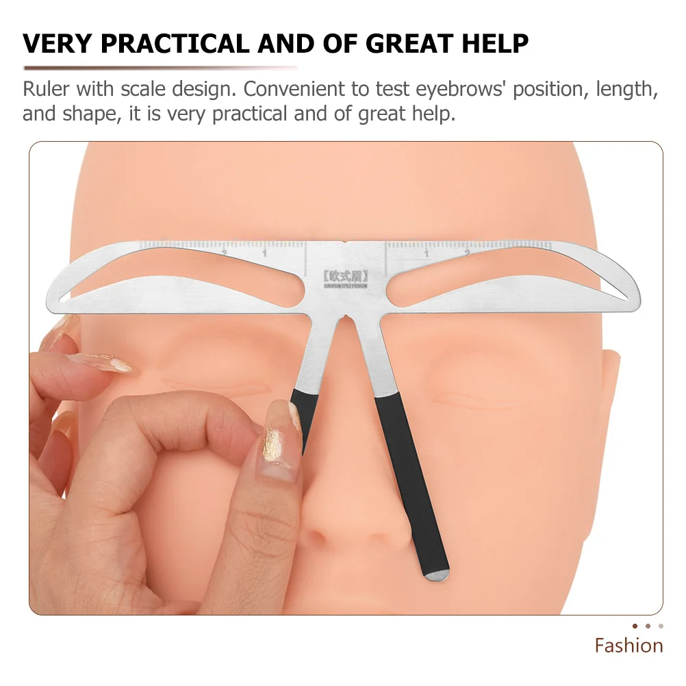 

Eyebrow Tattoo Ruler Stainless Steel Measuring Stencil Eyebrow Mapping Tool Portable Positioning Accessory Measuring Ruler