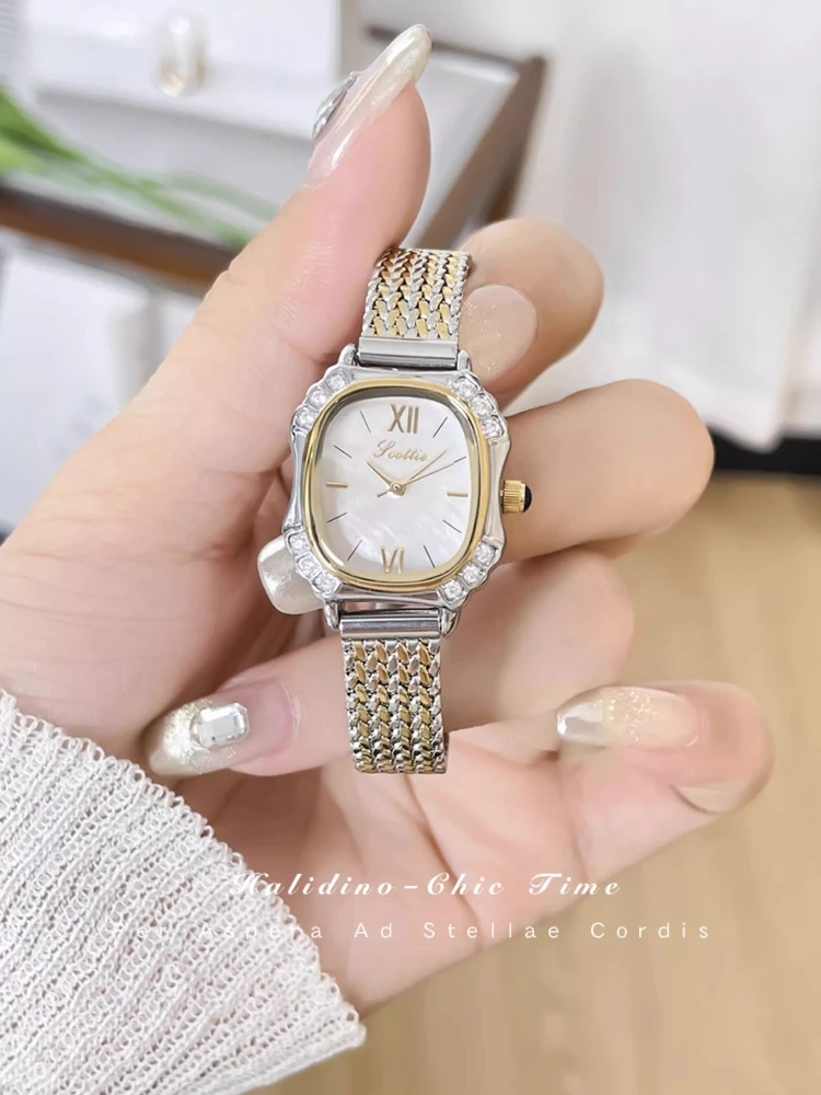 Luxury Women's Watch Elegant Stainless Steel Women's Watch Exquisite Roman Numeral Gift Watches for Woman