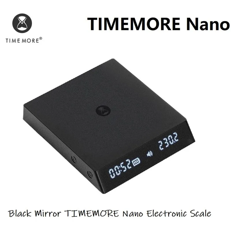 

Black Mirror TIMEMORE Nano Electronic Scale Automatic Smart Pour Over Espresso Timing Kitchen Coffee Scale 0.1g