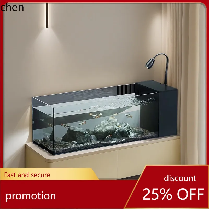 HTFive-Line Ultra White Stream New Fish Tank Desktop Living Room Oxygenation Small Ecological Landscaping Integrated Side Filter