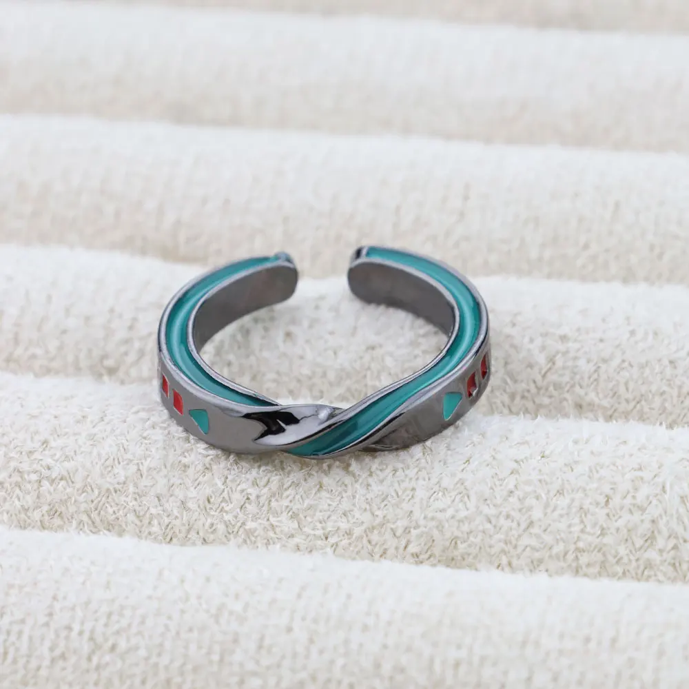 Cartoon Anime Hatsune Miku Peripheral Ring Unisex Adjustable Mobius Ring Cosplay Jewelry Accessories Fan Collection Gifts image 4