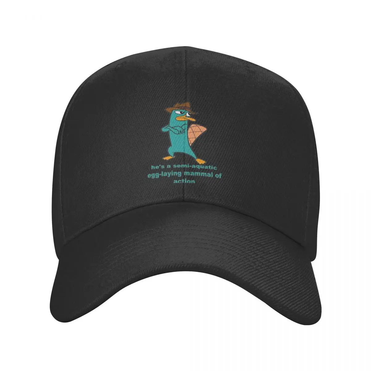 

Perry The Platypus Cartoon Baseball Cap Unisex Hip-Hop Trucker Worker Cap Hats Breathable Polyester Racing Cap Spring Cap