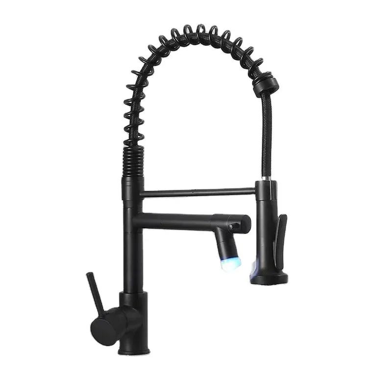 

Zc Кухонный черный смеситель для горячей и холодной воды, коммерческий однорычажный смеситель для кухонной мойки для ресторана отеля