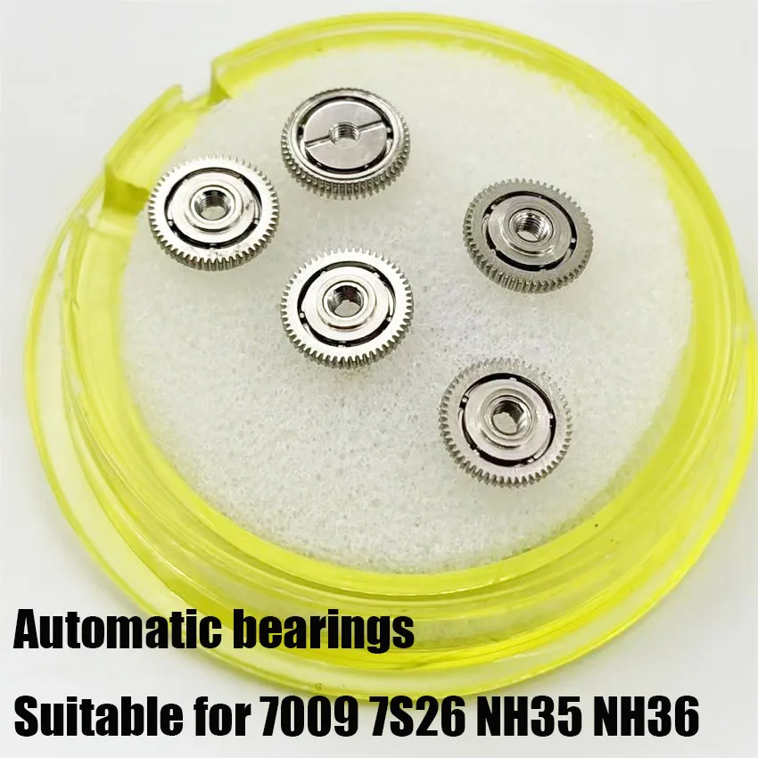 5pcs Watch Movement Accessories Automatic Bearings Pendulum Bearings Compatible with NH35 NH36 7S26 7009