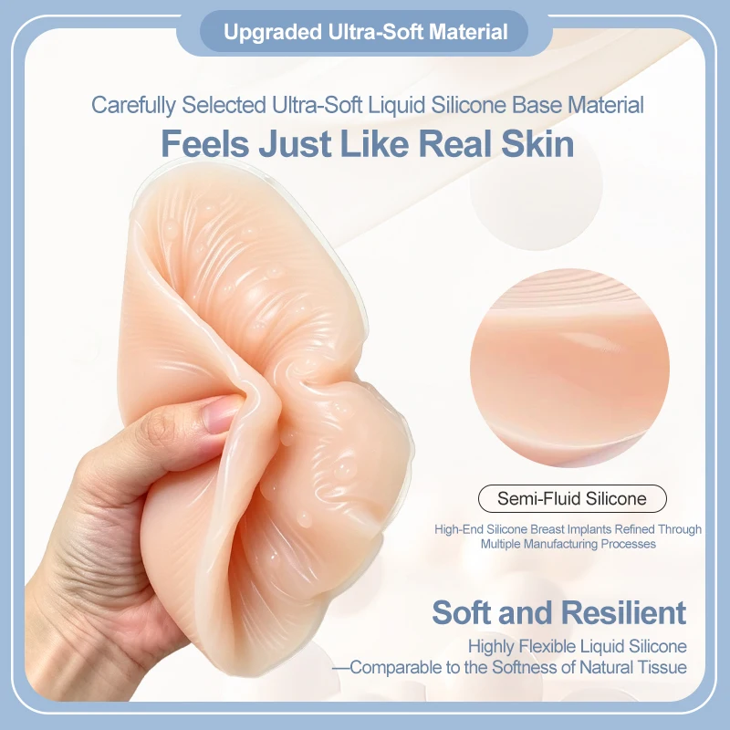 Mastectomy Post-Surgery Ultra-Soft Silicone Fake Breast Bra Pad With Massage Granules Boob Enhancement Inserts Prosthesis