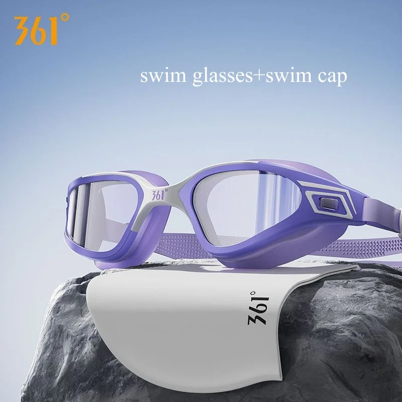 مكافحة الضباب الأشعة فوق البنفسجية حماية مقاوم للماء قابل للتعديل سيليكون السباحة نظارات قبعة المهنية في الهواء الطلق الرياضات المائية نظارات الشاطئ تصفح الزجاج