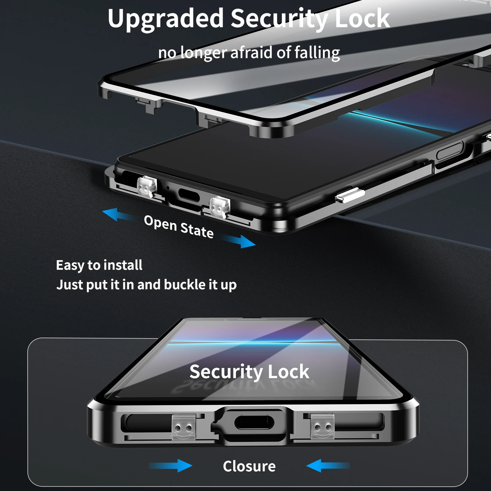 For Sony Xperia 1 VI Case Luxury Glass 360° HD Cover For Xperia 1 V I 1VI Magnetic Cover Shockproof Bumper SonyXperia1VI Funda