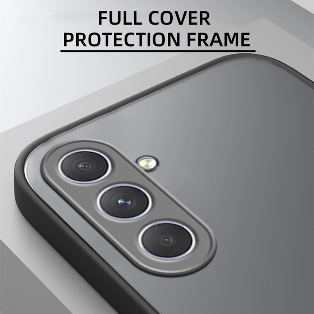 Samung A34 5G Case Silicone Edge Hard PC Matte Back Cover For Samsung Galaxy A34 A 34 34A 5G Camera Protect Fundas SamsungA34 5G