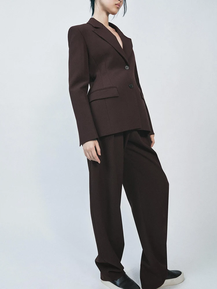 Spring New Arrival Women's Commute Suit Jaet Long Sve Buet pe Pants Faionable Workwear Ensemble ZA2025