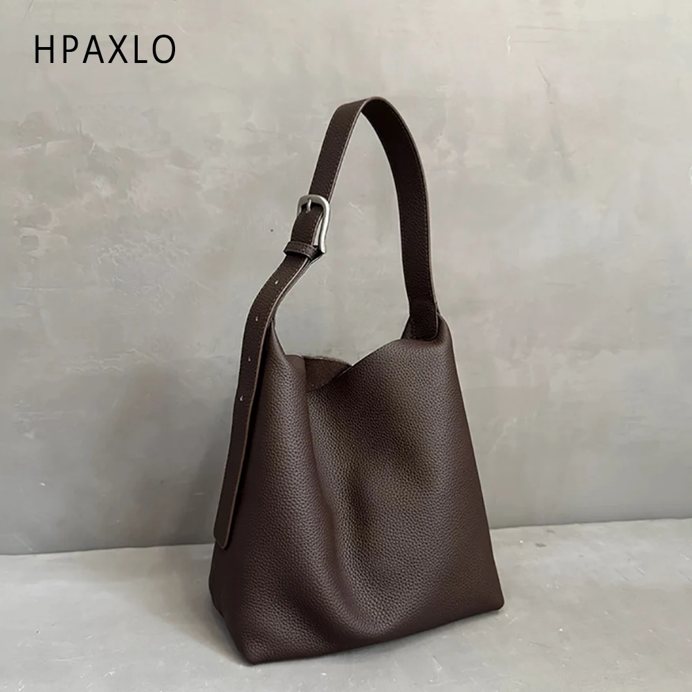 

Сумка из натуральной кожи, просторная большая сумка для женщин, удобные женские сумки на плечо, трендовая женская сумка на плечо, новая высокая