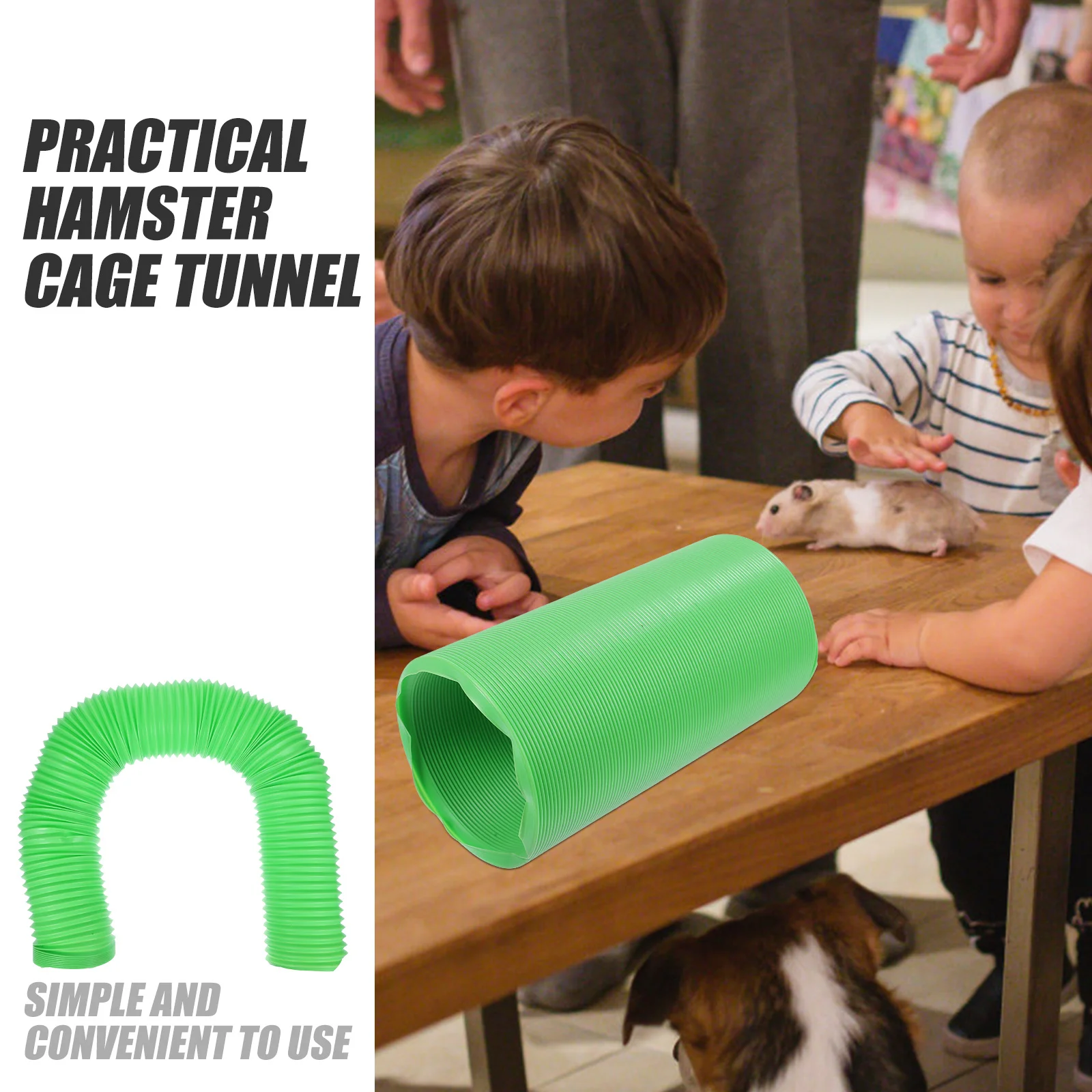 

Flexible Hamster Tunnel Plastic Pet Tube for Cage Small Animals Hiding Running Playing Tunnel for Hamsters Gerbils Ferrets