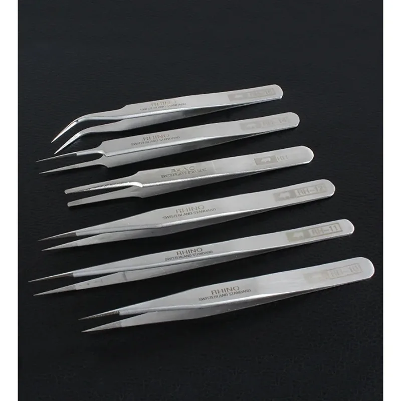 Japan RHINO RH Series Tweezers Acid Resistant, High Precision and Super Hard for Repairing Cell Phone Electronic Clamping Tools