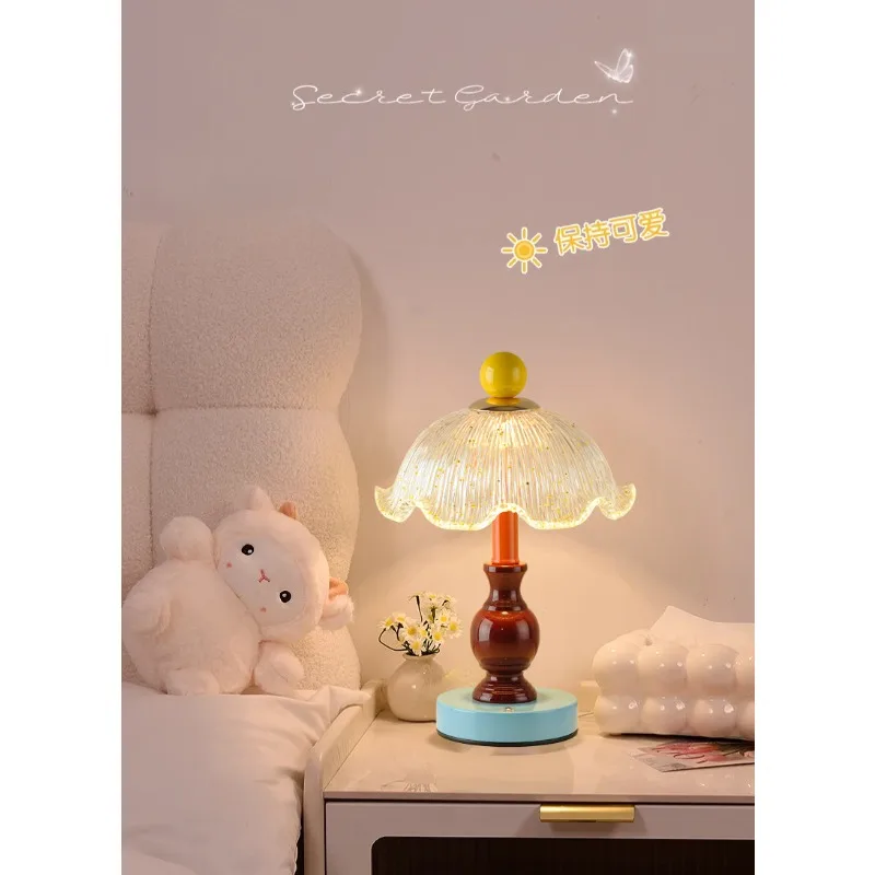Creative Dopamine Bedside Lamp Bedroom Study Desk Lamp LED Control Decorative Light Children Bauhaus Nordic Charging Function
