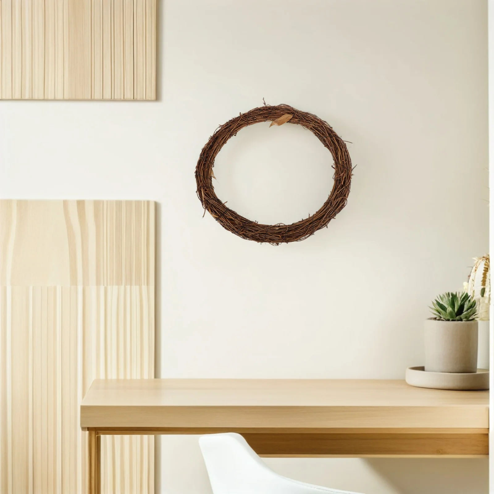 

3pcs Grapevine Wreath .4X7.4 Inch Natural Vine Frame For Diy Crafts Wedding Decor Christmas Wreaths Wall Hanging