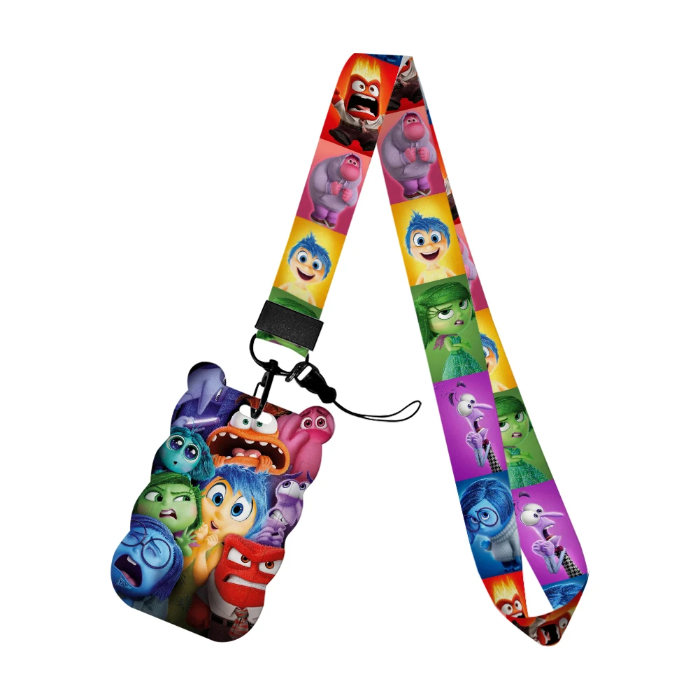 

Disney Inside Out 2 ID Wavy Badge Holder Bus Pass Case Cover Slip Bank Credit Card Holder Strap University Card Case Lanyard