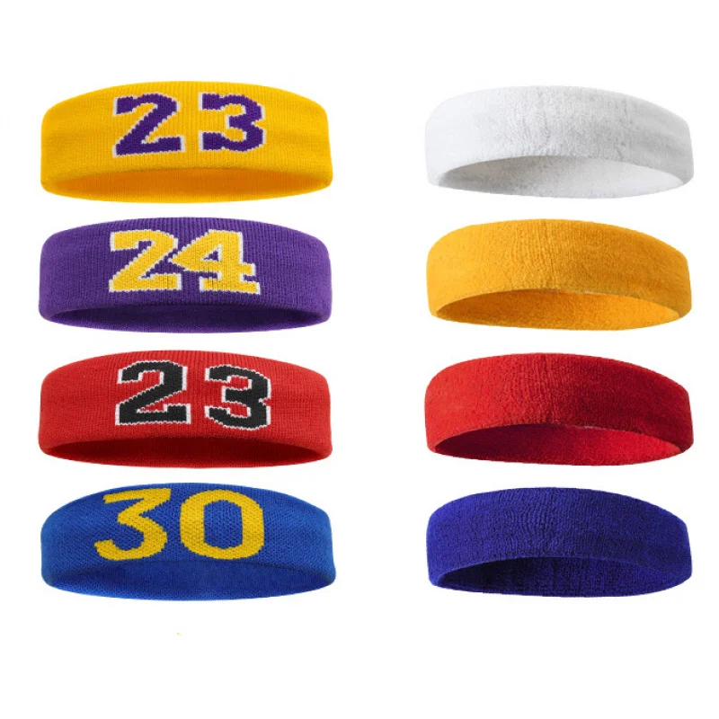 Sport Sweatband Headband, Strong Elastic Stretch Unisex Hairband for Men Women, Yoga Gym Fitness Basketball Sports Workout Sweat