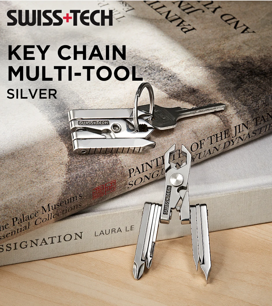 SWISS TECH 19-in-1 Mini-Klappzange, tragbares EDC-Multifunktionswerkzeug, Taschenschraubendreher, Fahrrad-Werkzeugsatz, Outdoor-Wanderausrüstung – Detail 2