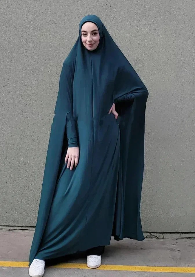 Imagem -05 - Jilbab-khimar Longo de Uma Peça para Mulheres Muçulmanas Abaya com Capuz Islã Ramadã Eid Lenço Costurado Djellaba Modest Dubai Turquia Modest