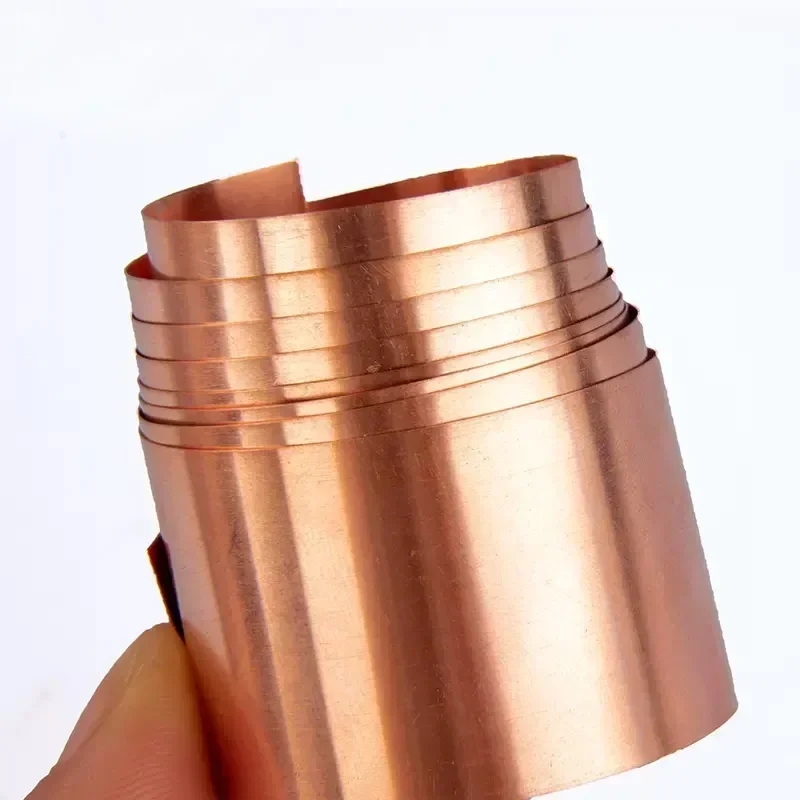 2M T2 Copper Foil Strip Thin Thick 0.05/0.1/0.2/0.3/0.4/0.5/0.6/0.8mm Red Copper Plate Sheet Narrow Strip Belt Width 5mm~80mm