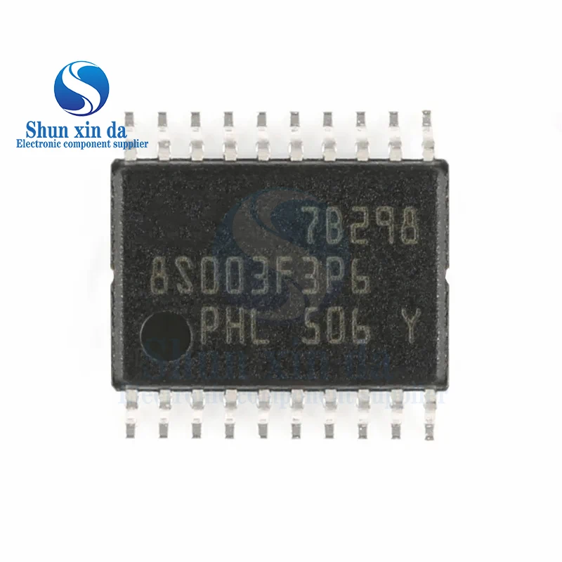 5PCS STM8S003 STM8S003F3P6TR STM8S003F3P6 STM8S003F3U6TR STM8S003K3T6C TSSOP-20 UFQFPN20 LQFP32 SMD IC Microcontroller ARM MCU