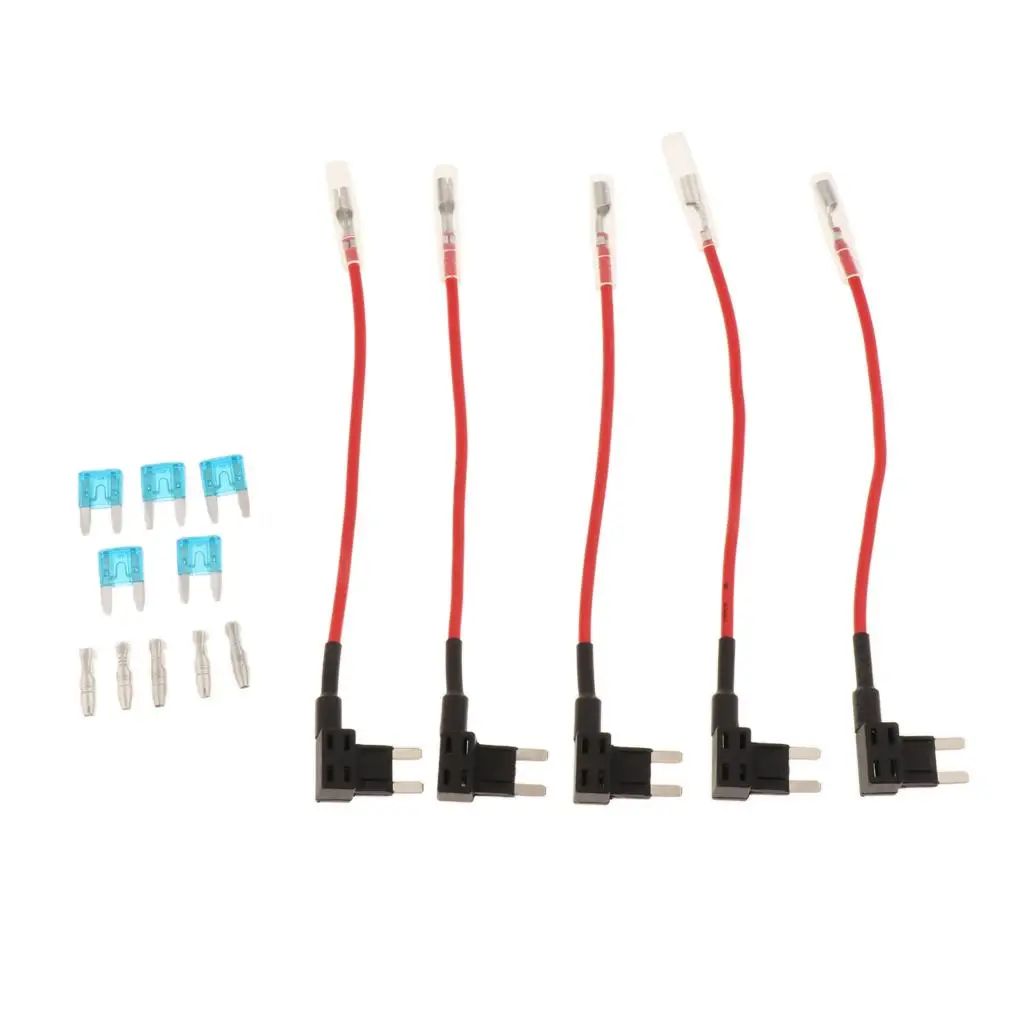 

Mini Blade Add a Circuit Dual Slot Fuse Holder 15A Adapter for Auto Truck Boat Marine RV Electronic Fuse Box