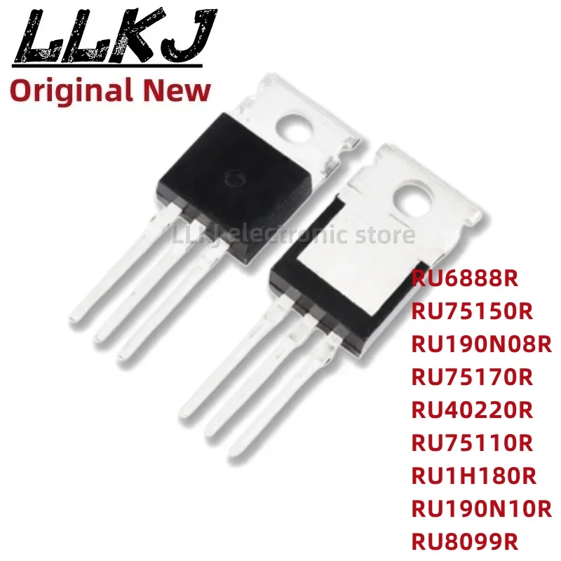 

1pcs RU6888R RU75150R RU190N08R RU75170R RU40220R RU75110R RU1H180R RU190N10R RU8099R TO-220 MOS FET