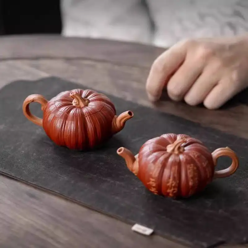 [Changtao]Original Mineral Purple Small Liu Xueqin Imitation Teapot Zhu Clay Mud Powder Pumpkin 75Cc