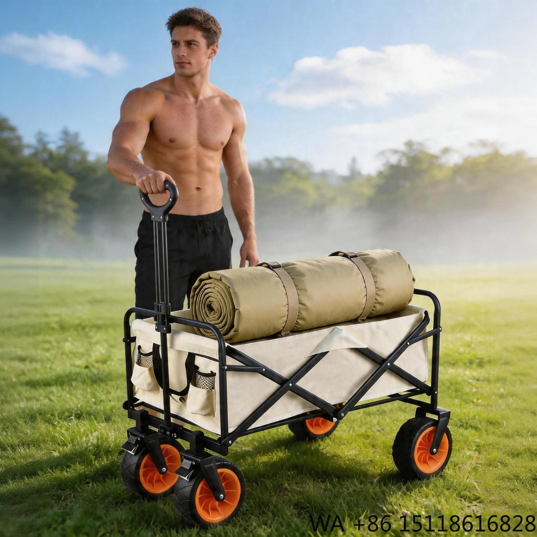 Outdoor Furniture Heavy Duty - Outdoor Camping Folding Wagon Heavy Duty