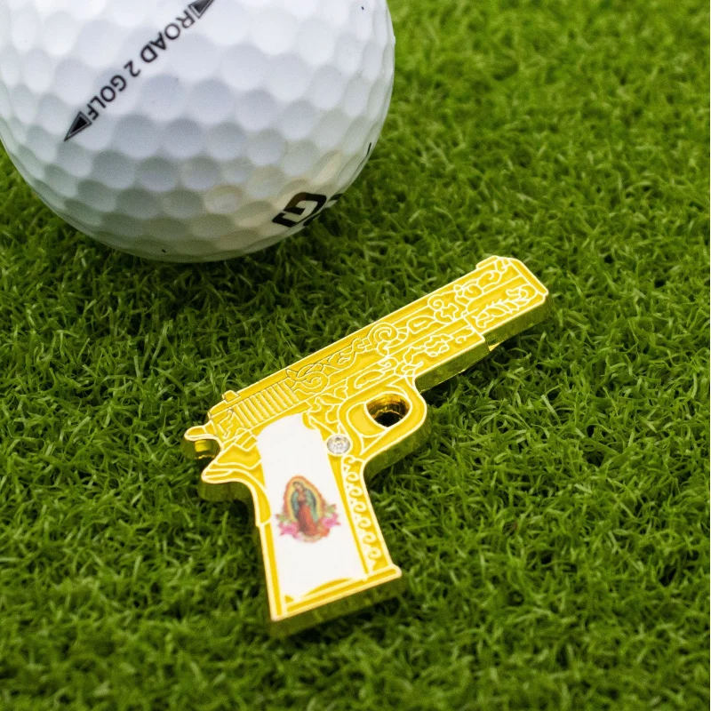 New golf ball marker hat clip metal hat clip with paint magnet badge