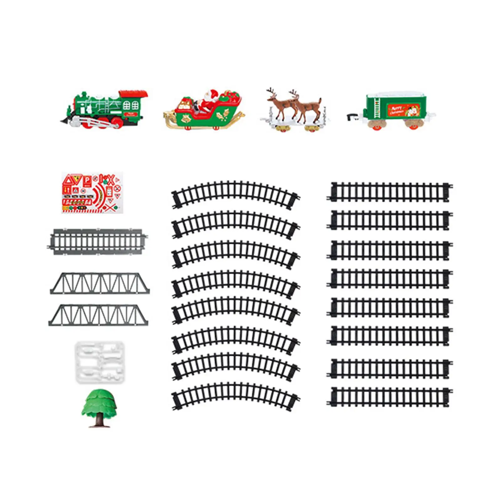 Set di treni elettrici Set di treni natalizi Pista creativa Giocattolo elettrico Natale