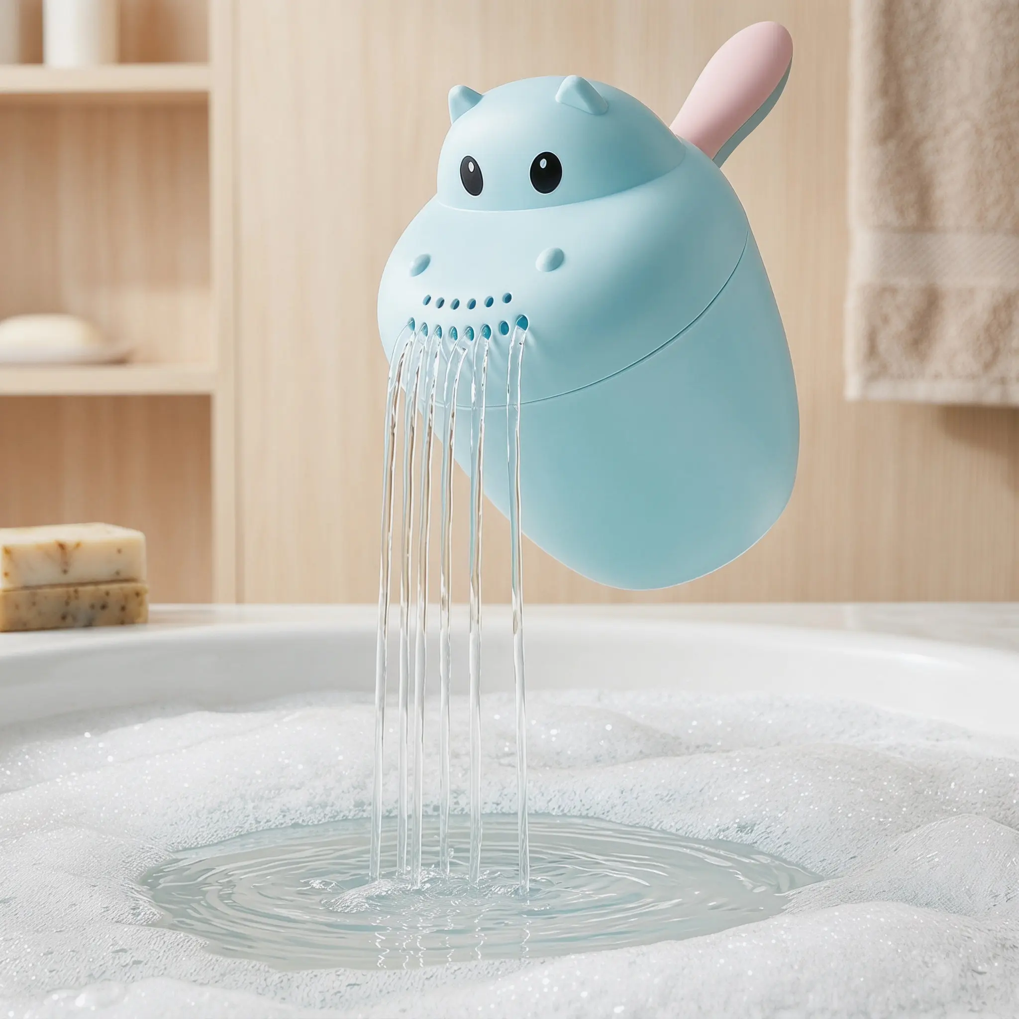 Baby Shampoo Cup Made of Premium PP Plastic Lightweight Easy Clean Non Toxic for Newborn Bathing Head Washing Water Control